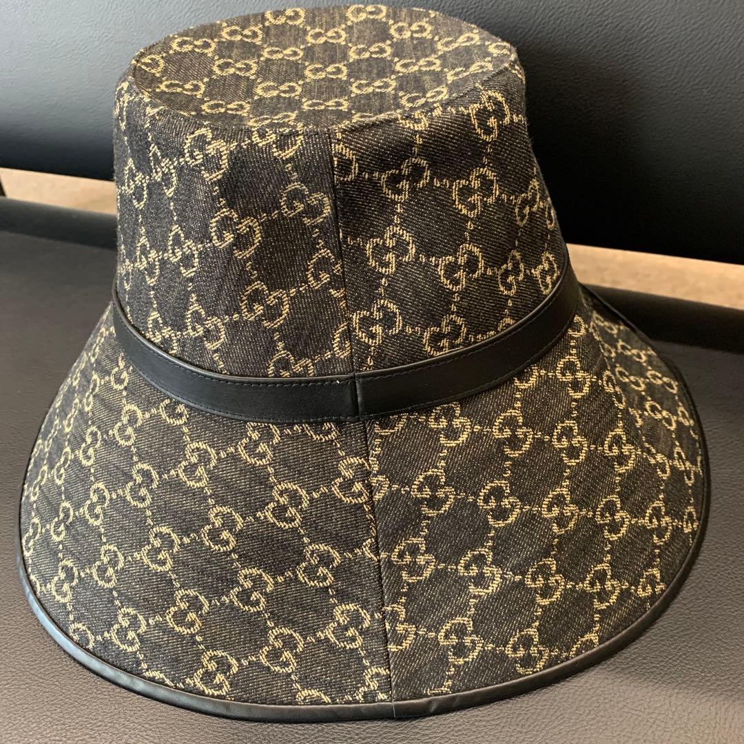 GUCCI グッチ　帽子　バケットハット　GG柄　新品未使用　Mサイズ