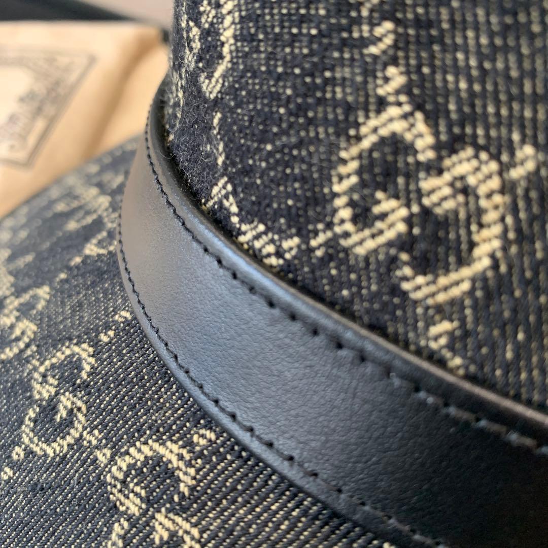 GUCCI グッチ　帽子　バケットハット　GG柄　新品未使用　Mサイズ