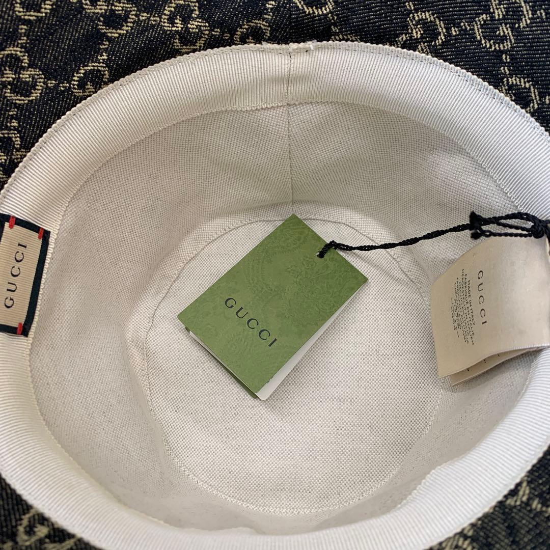 GUCCI グッチ　帽子　バケットハット　GG柄　新品未使用　Mサイズ