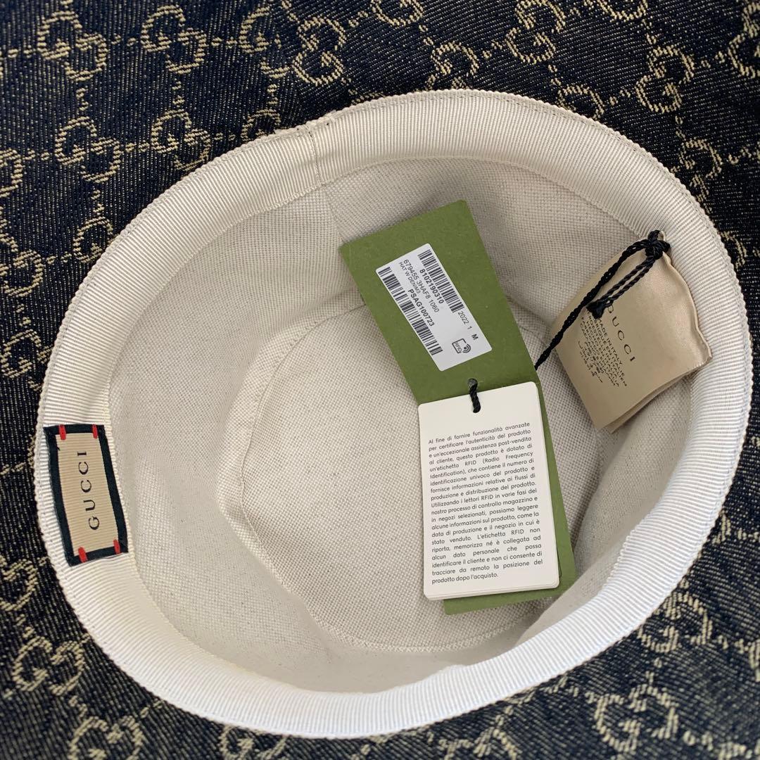 GUCCI グッチ　帽子　バケットハット　GG柄　新品未使用　Mサイズ