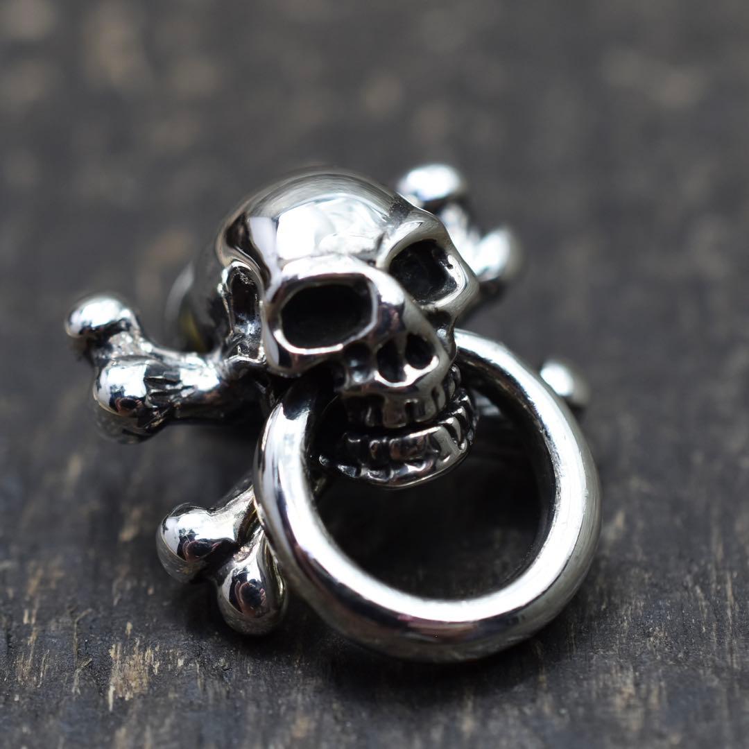 重厚 Silver925 スカル&クロスボーン　パイレーツ ドロップハンドル