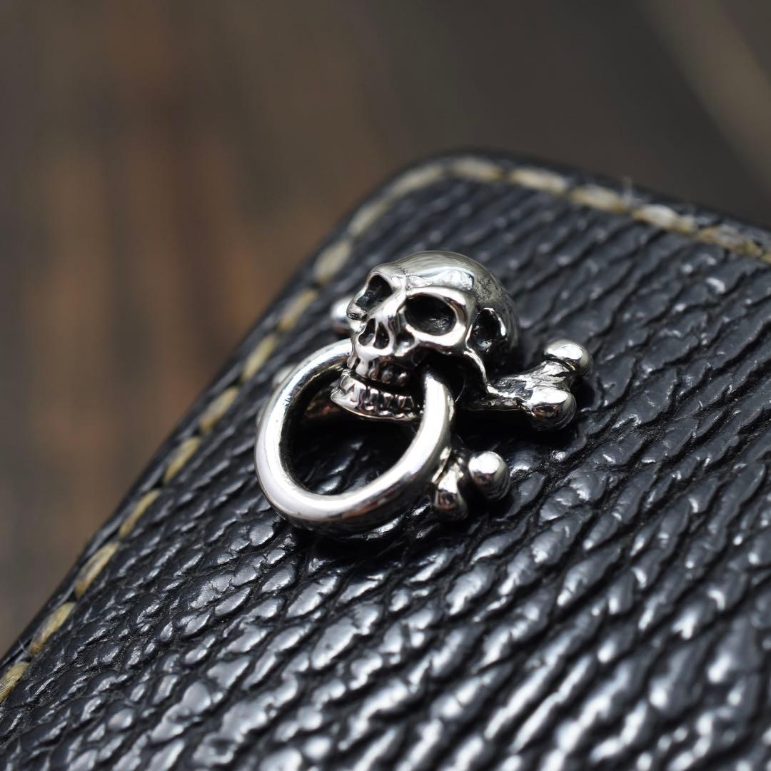 重厚 Silver925 スカル&クロスボーン　パイレーツ ドロップハンドル