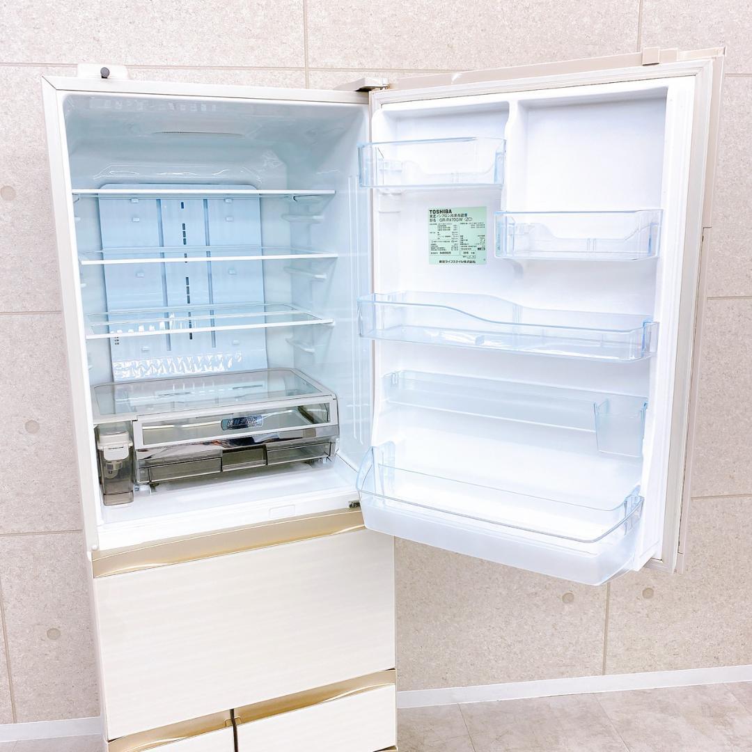 東芝 ノンフロン冷凍冷蔵庫 GR-R470GW（ZC） 465L 2019年製