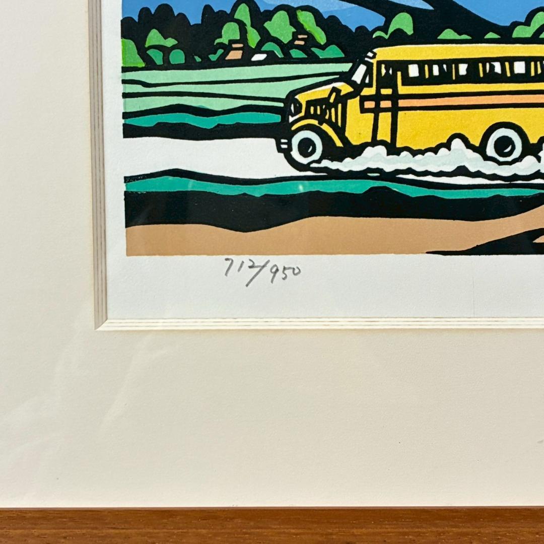 滝平二郎「郷愁の四季 夏 入道雲」木版画 直筆サイン・認定書・証明シール有