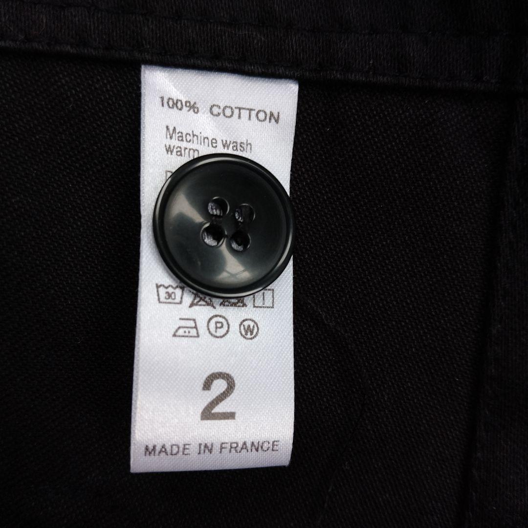 フランスメイドフレンチワーク ブラックモールスキン カバーオール GALLICE