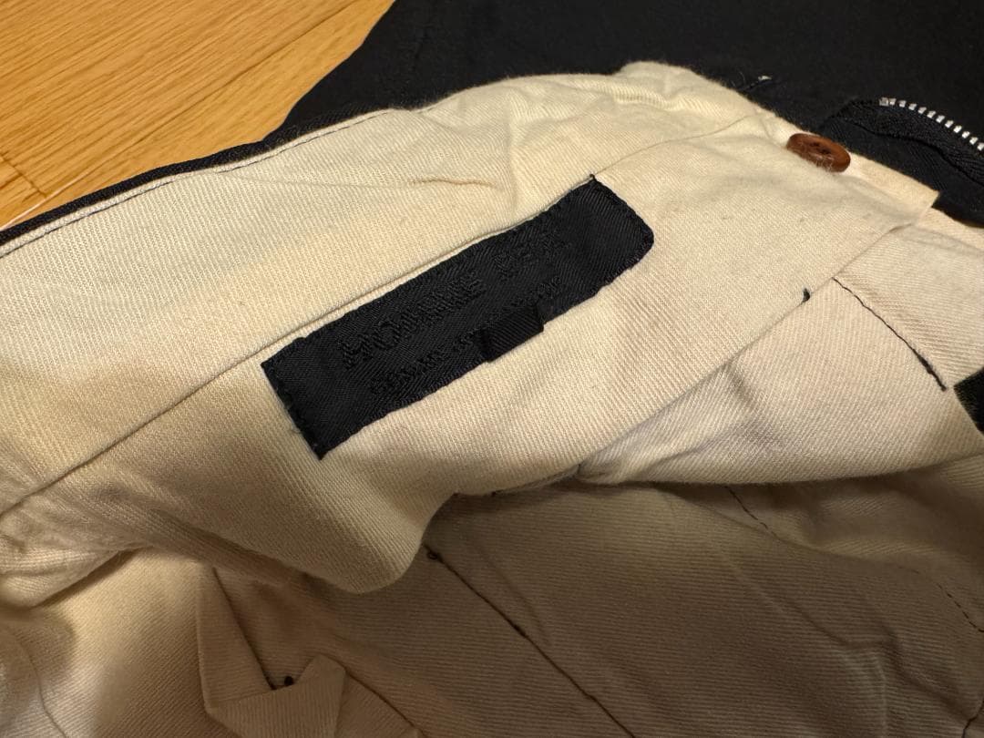 L コムデギャルソンオムドゥ ポリ縮絨パンツ