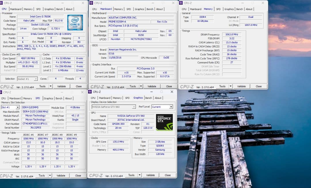 Windowsデスクトップ windows11 SSD256GB I5 7600K 16GB GTX960