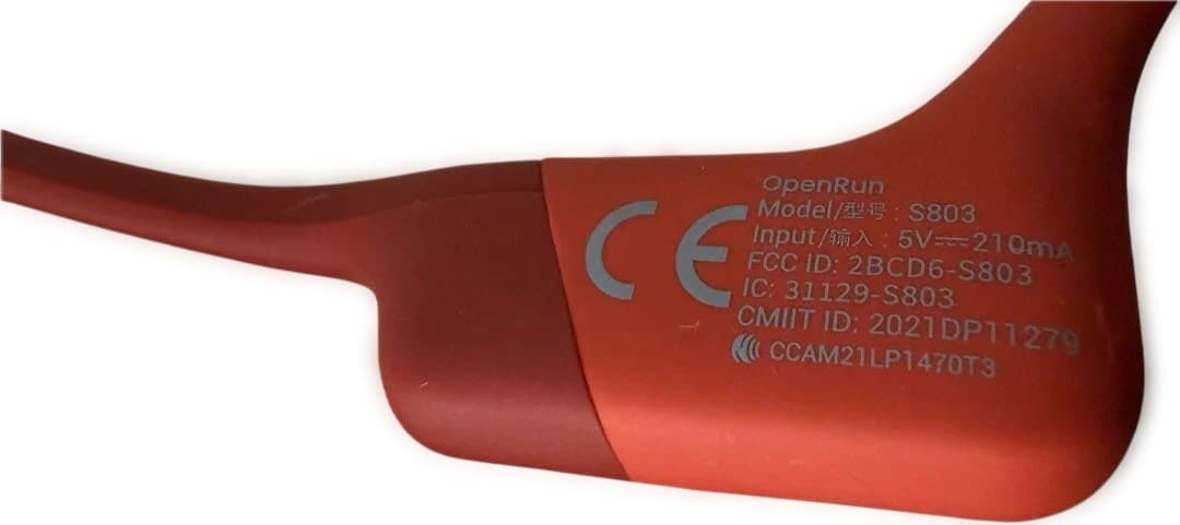 Shokz openrun 骨伝導イヤホン　赤RED