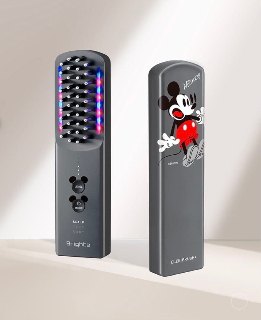 ★新品 未開封★ブライテ エレキブラシ+ ミッキー スカルプブラシ&ミラー付き