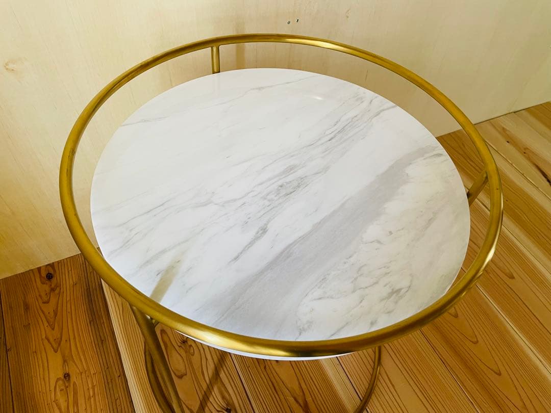 クラッシュゲート/ノットアンティークス/コーヒーテーブル/大理石/関家具