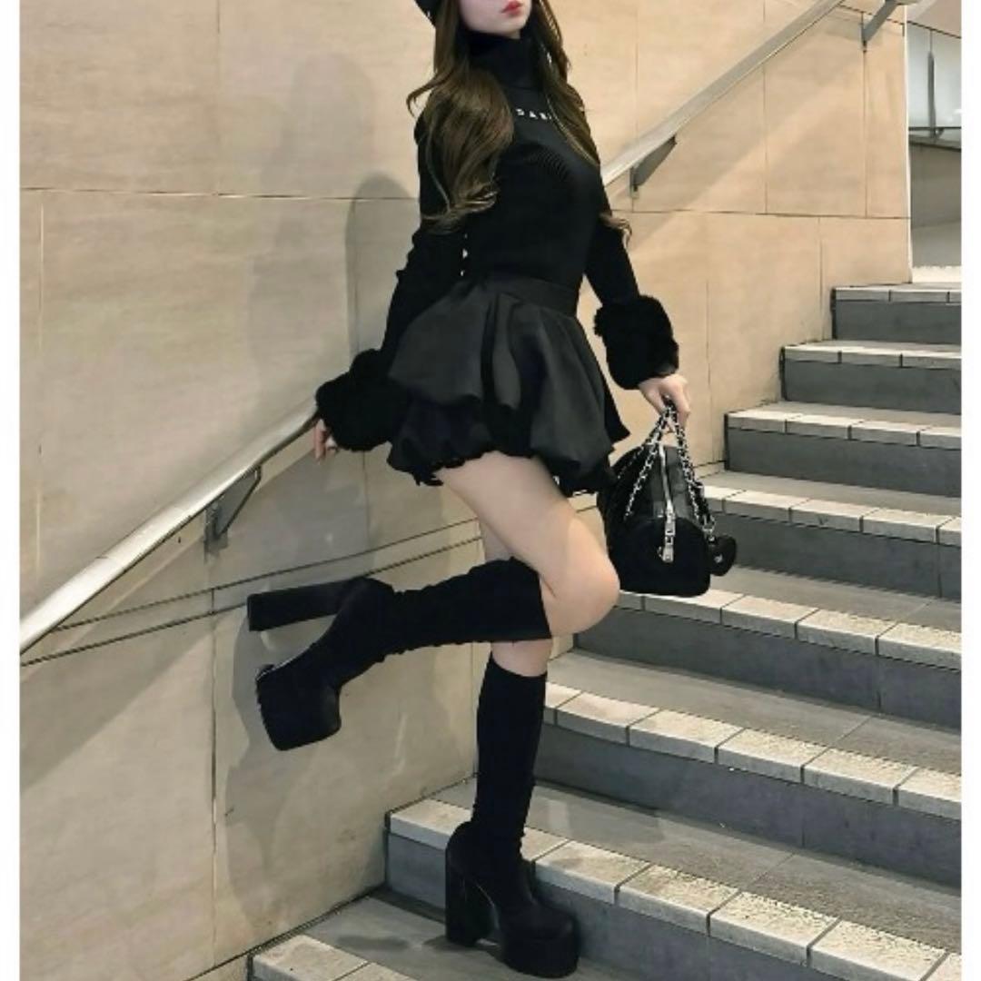 Darich Mサイズ　ウルトラストレッチロングブーツ黒ブラック　ダーリッチ