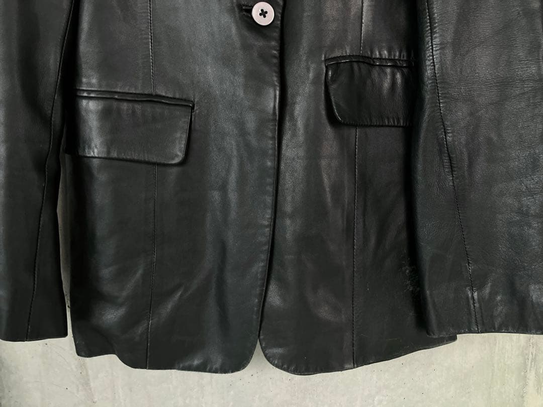 DKNY ラムレザー　テーラードジャケット　本革