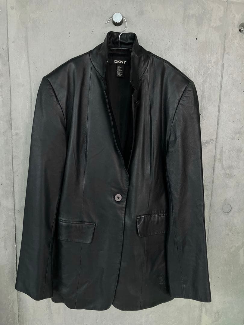 DKNY ラムレザー　テーラードジャケット　本革