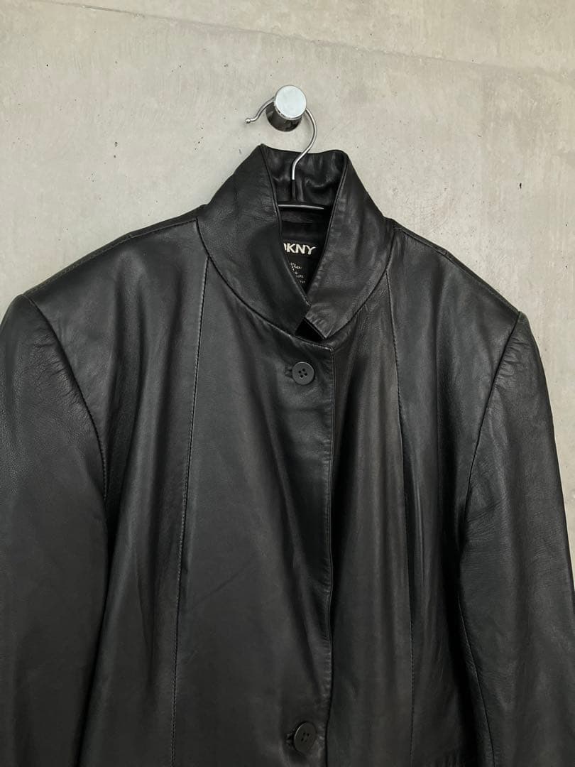 DKNY ラムレザー　テーラードジャケット　本革
