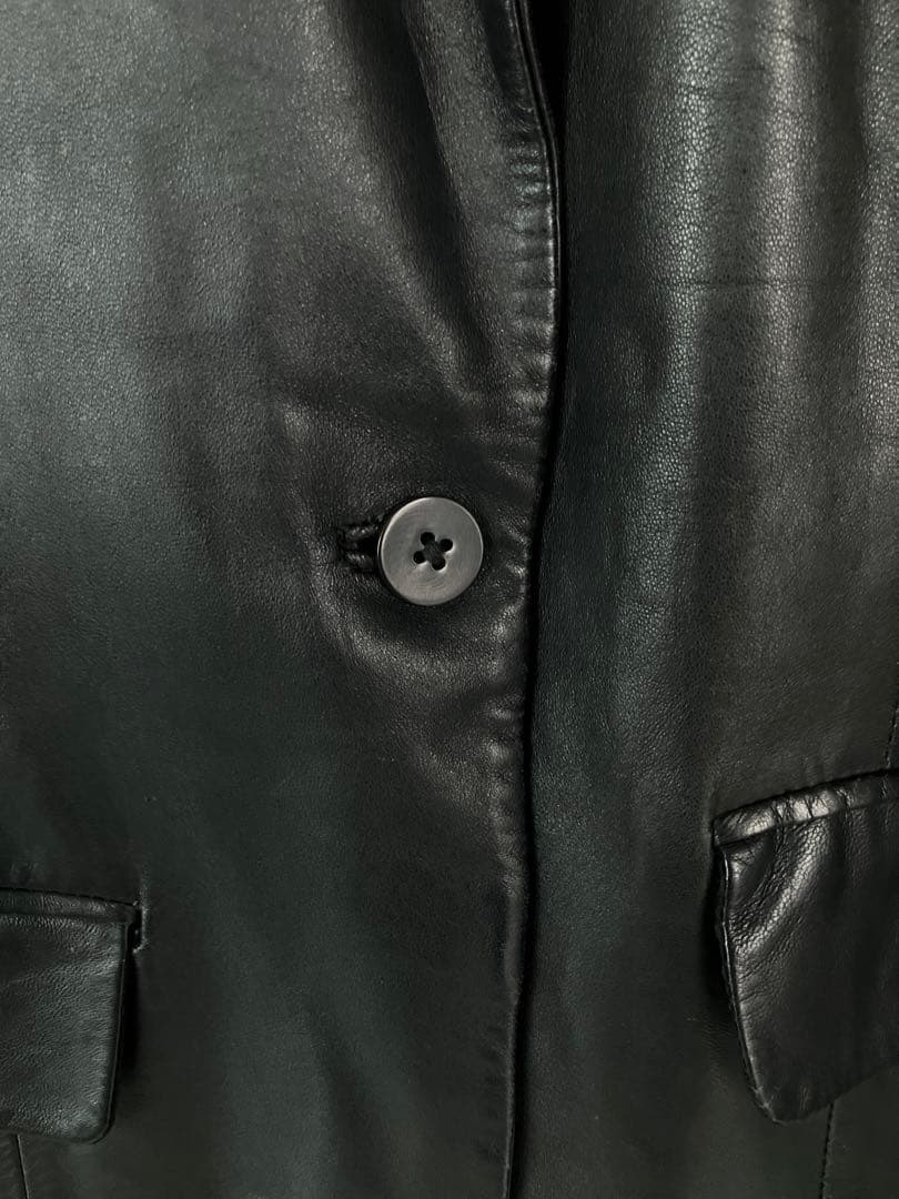 DKNY ラムレザー　テーラードジャケット　本革