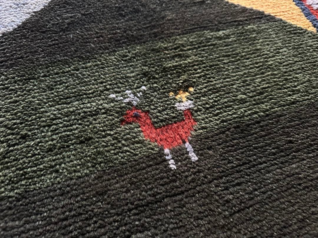 135×73 ヴィンテージラグ　　手織ラグ　ギャッベ