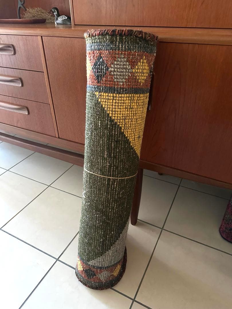 135×73 ヴィンテージラグ　　手織ラグ　ギャッベ