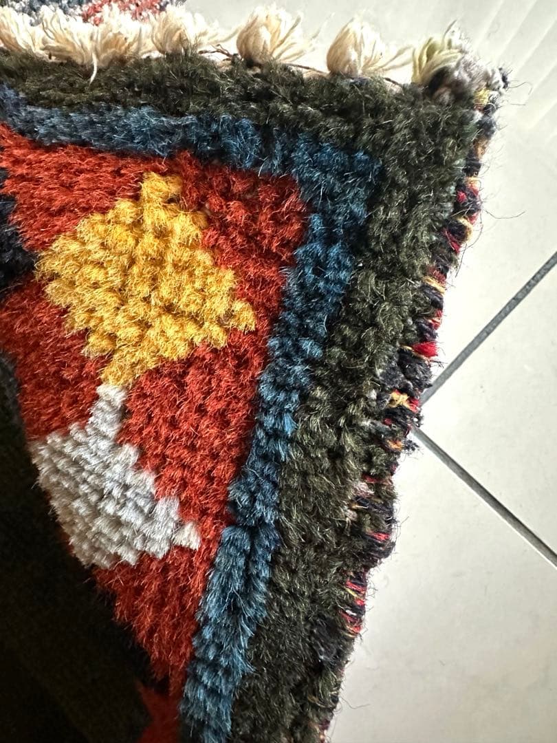 135×73 ヴィンテージラグ　　手織ラグ　ギャッベ