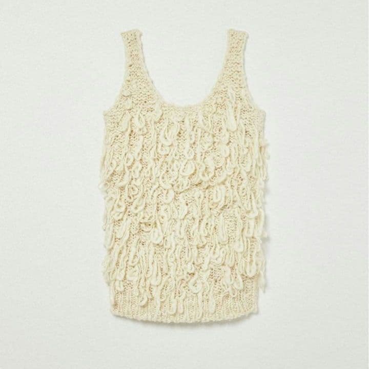saku【新品未使用】eaphi FRINGE KNIT VEST