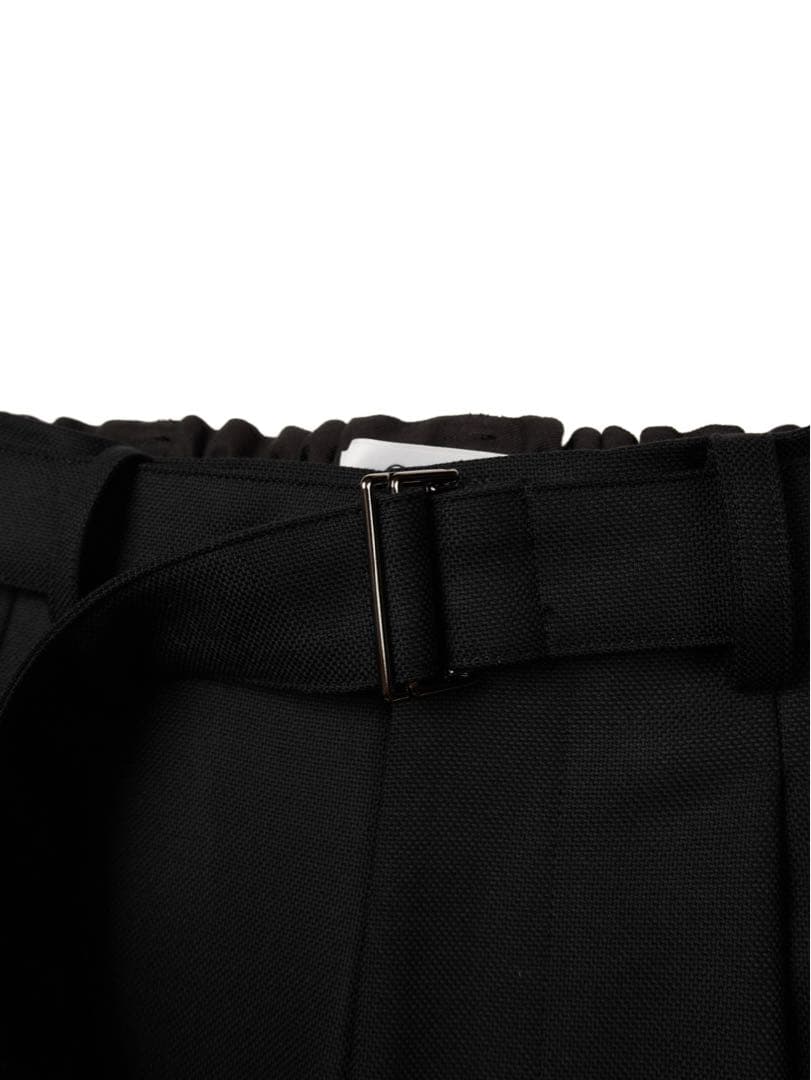 パンツ Cornier Super140's WOOL MAT BELTED PANTS