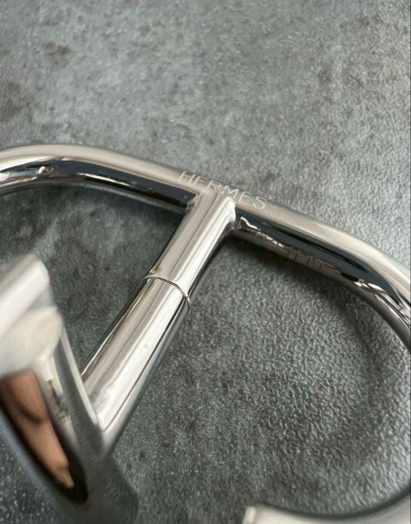 HERMES シェーヌダンクル カラビナ キーリング キーホルダー シルバー