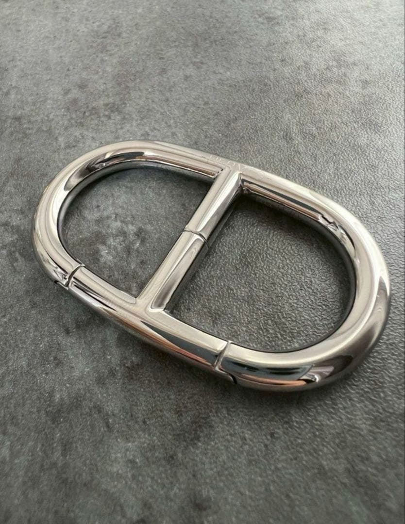 HERMES シェーヌダンクル カラビナ キーリング キーホルダー シルバー