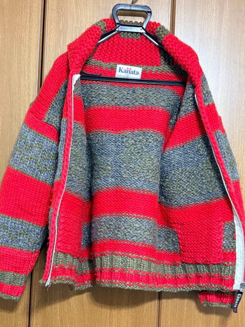 今だけ値下げ⭐︎Kanata⭐︎赤ボーダー ジップアップ/ニットカウチン