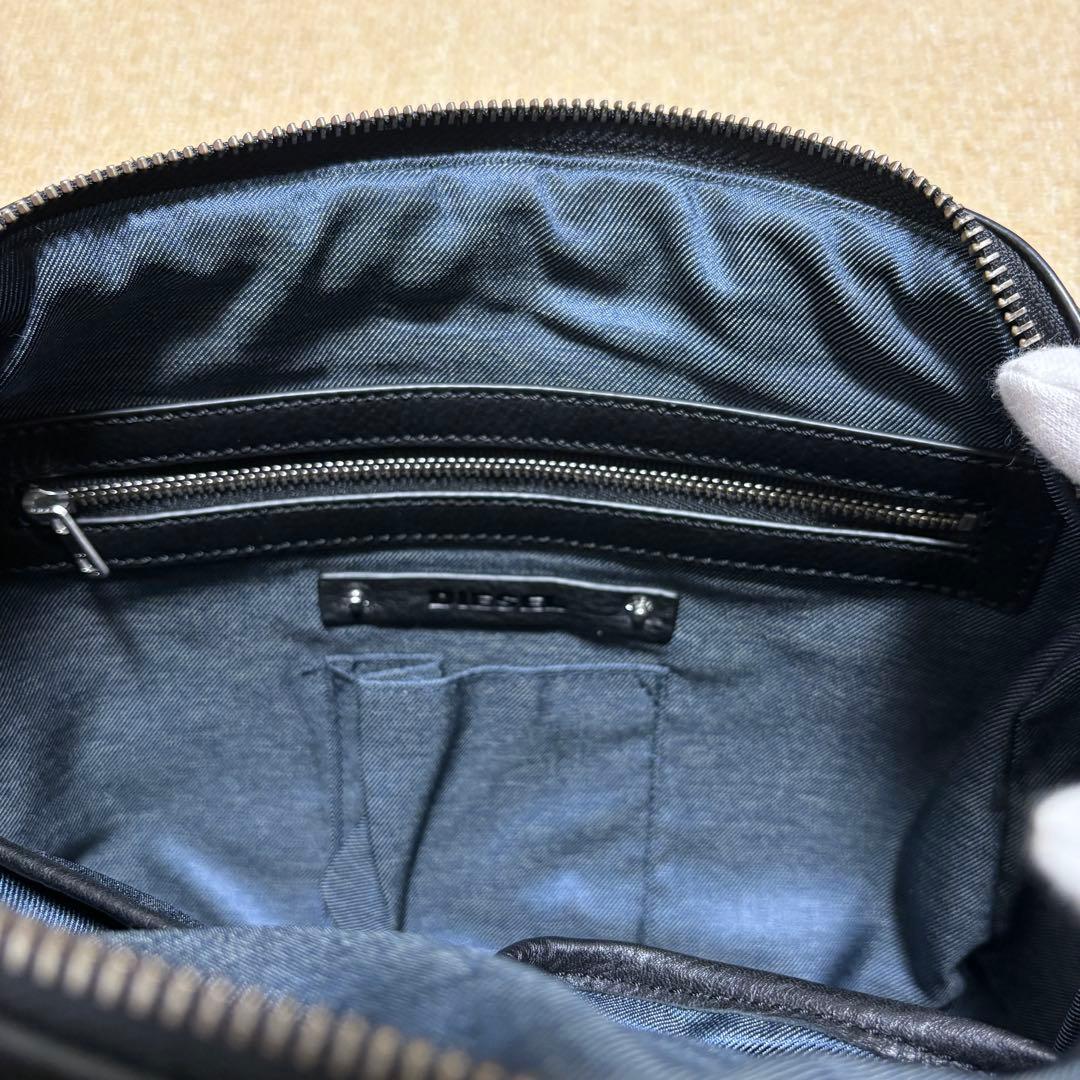 DIESEL ミニボストンバッグ ショルダー 2way キルティング 本革 黒