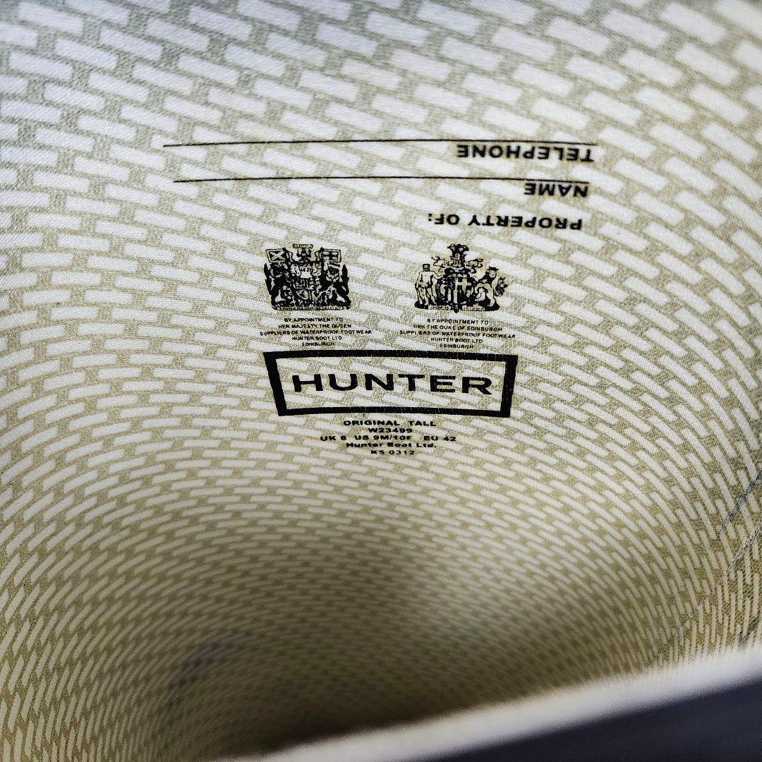 【極美品】HUNTER レインブーツ ロング UK8 ブラック