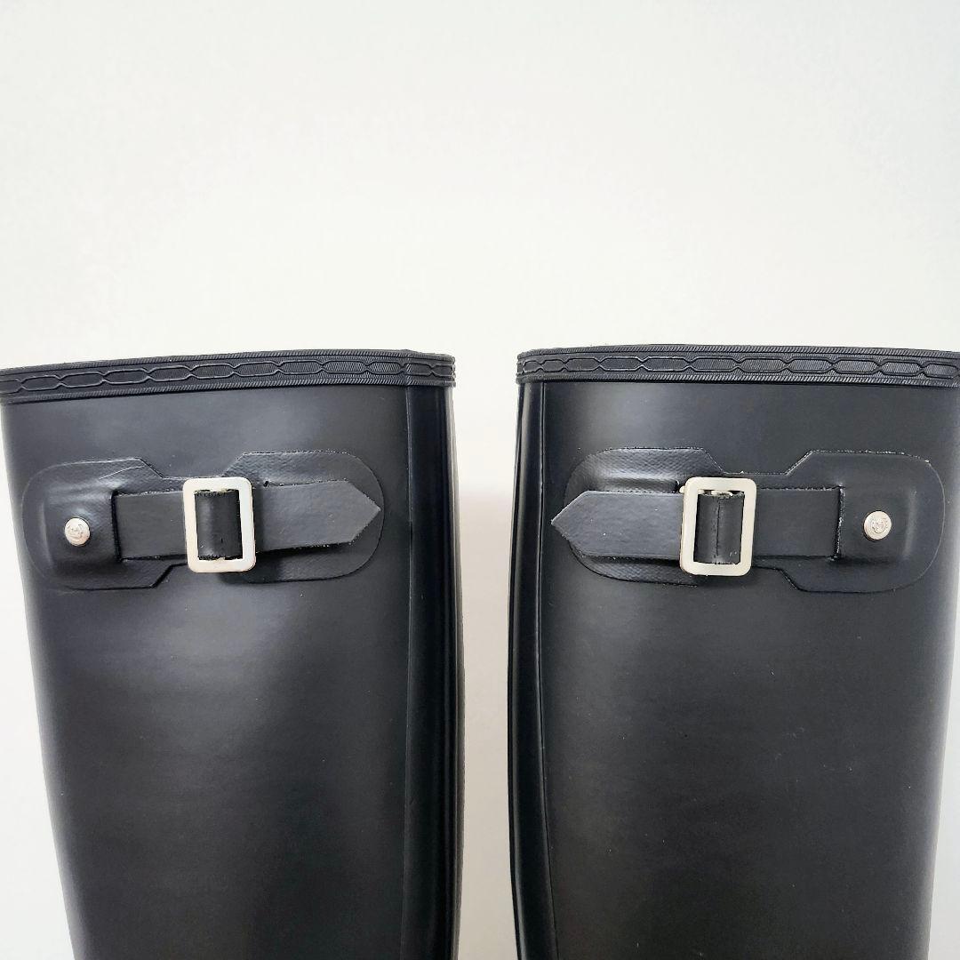【極美品】HUNTER レインブーツ ロング UK8 ブラック