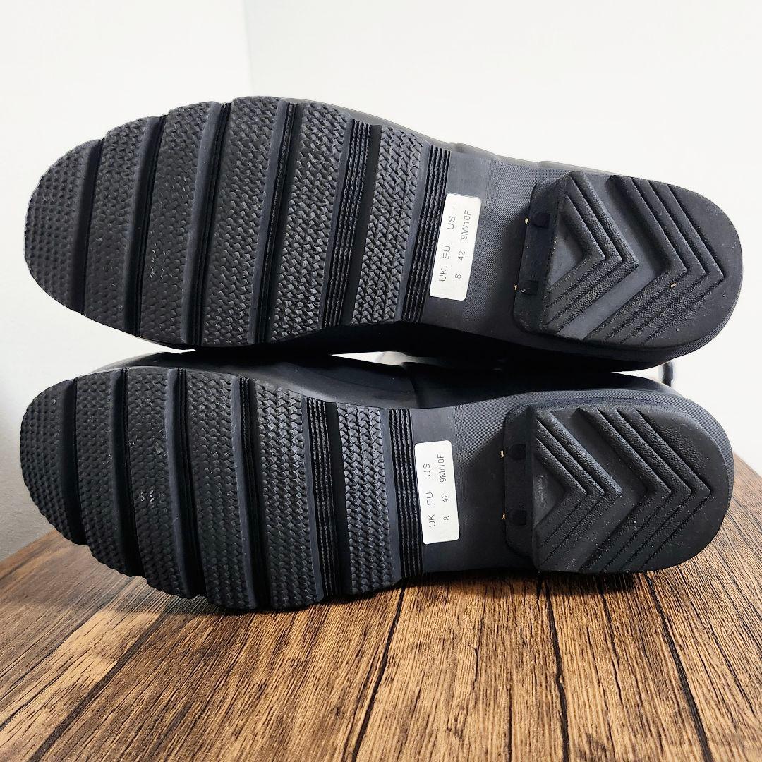 【極美品】HUNTER レインブーツ ロング UK8 ブラック