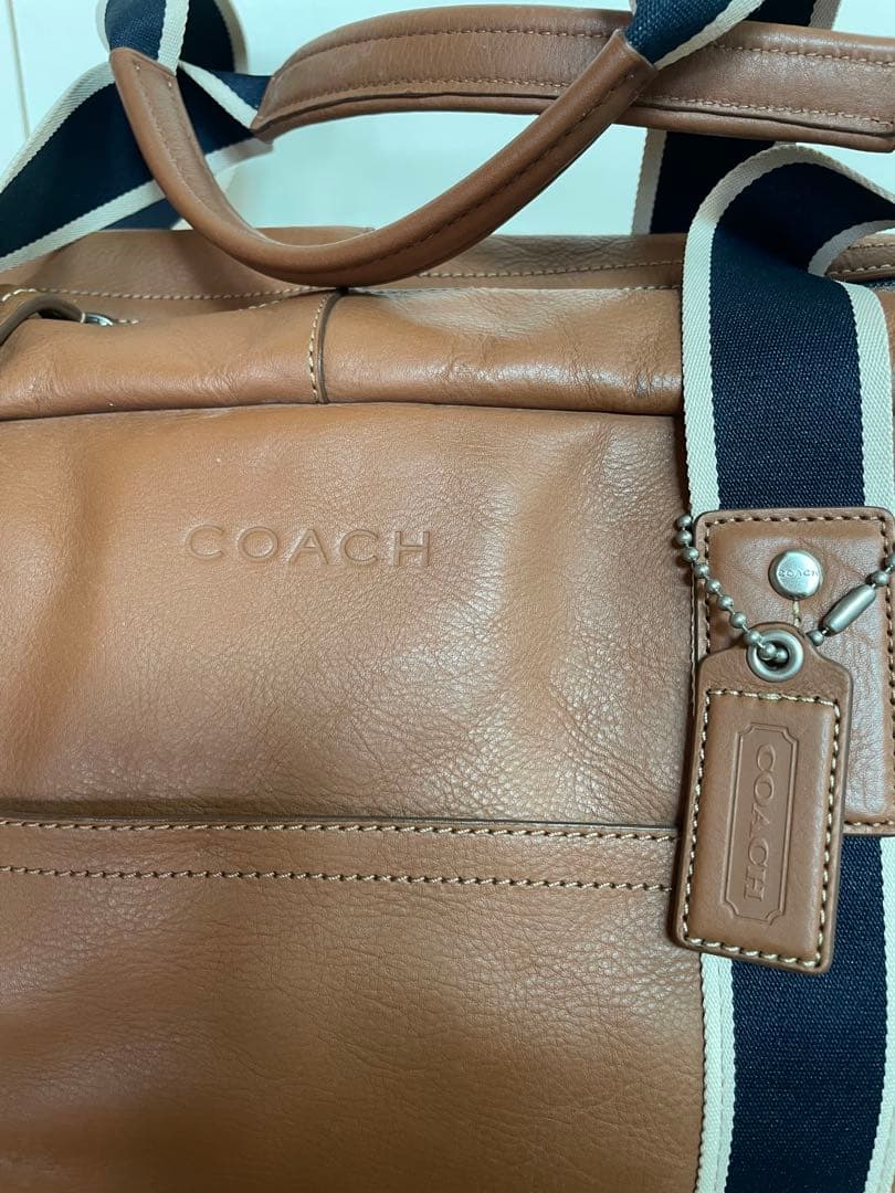 COACH ヘリテージ 2way ボストンバッグ ショルダーバッグ ブラウン
