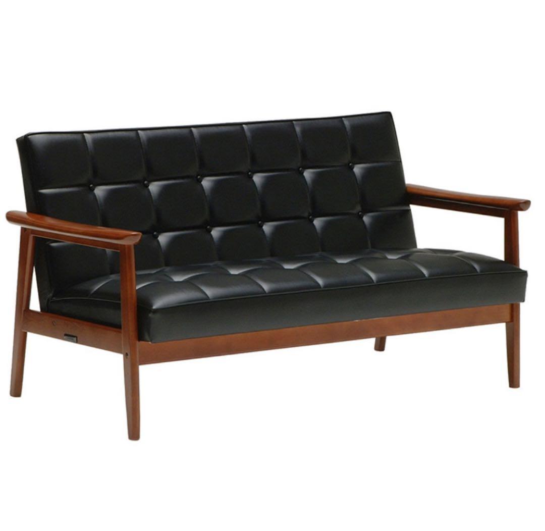 【leopa様　カリモク60】karimoku Kチェア2シーター ブラック