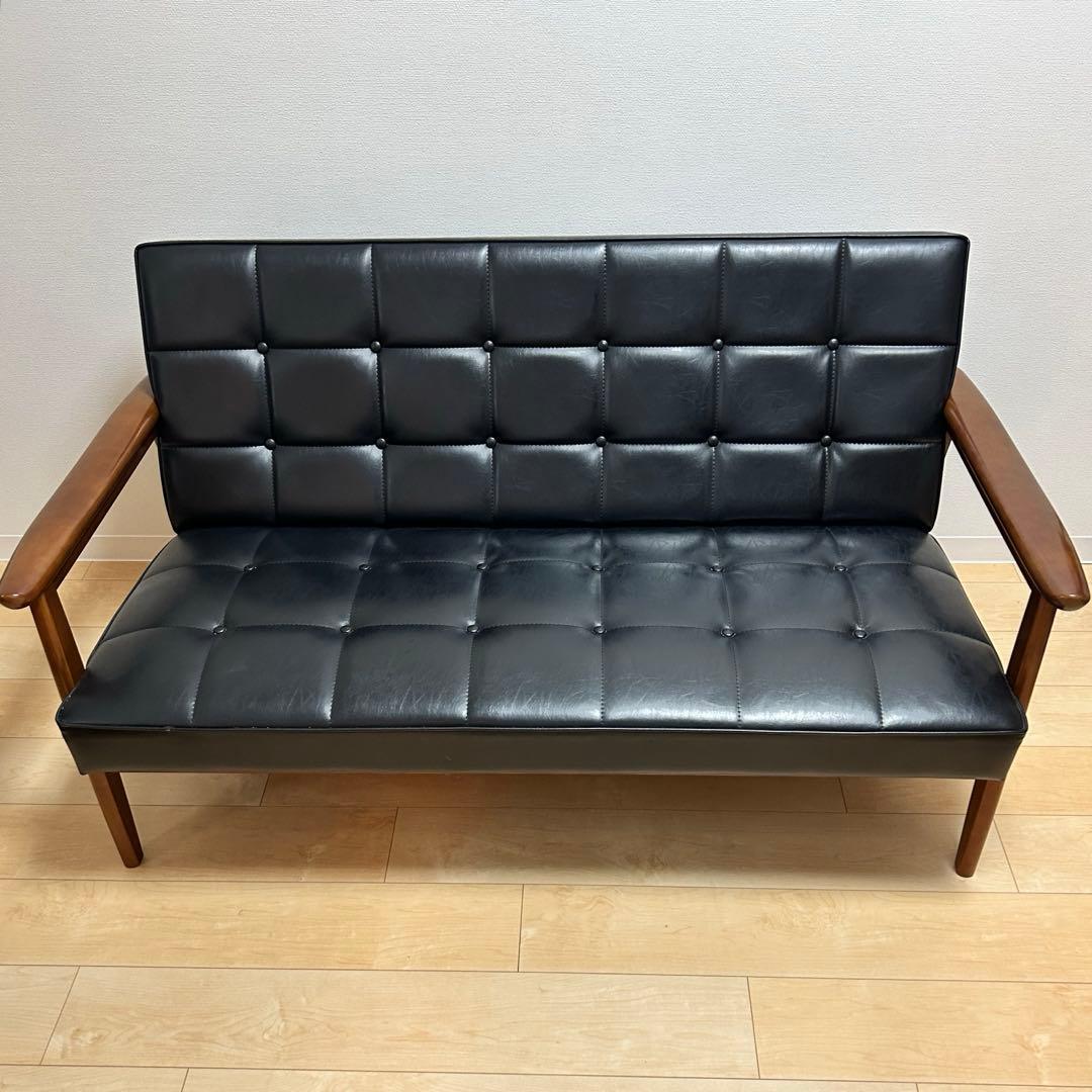 【leopa様　カリモク60】karimoku Kチェア2シーター ブラック