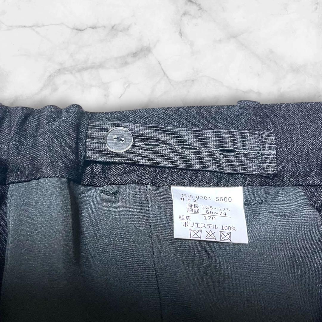 【美品】CHOPINフォーマルスーツ170男子　黒　スリーピース卒業式、発表会