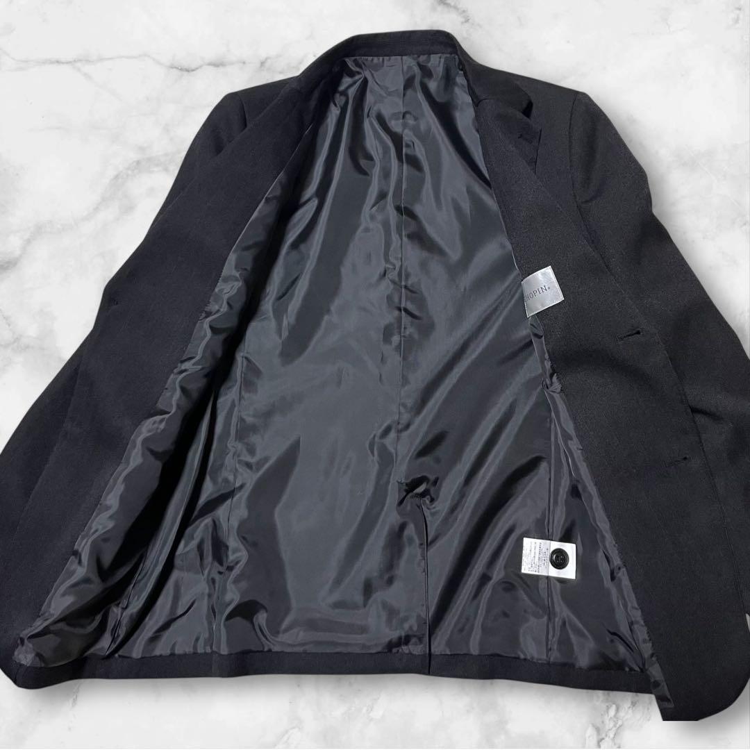 【美品】CHOPINフォーマルスーツ170男子　黒　スリーピース卒業式、発表会