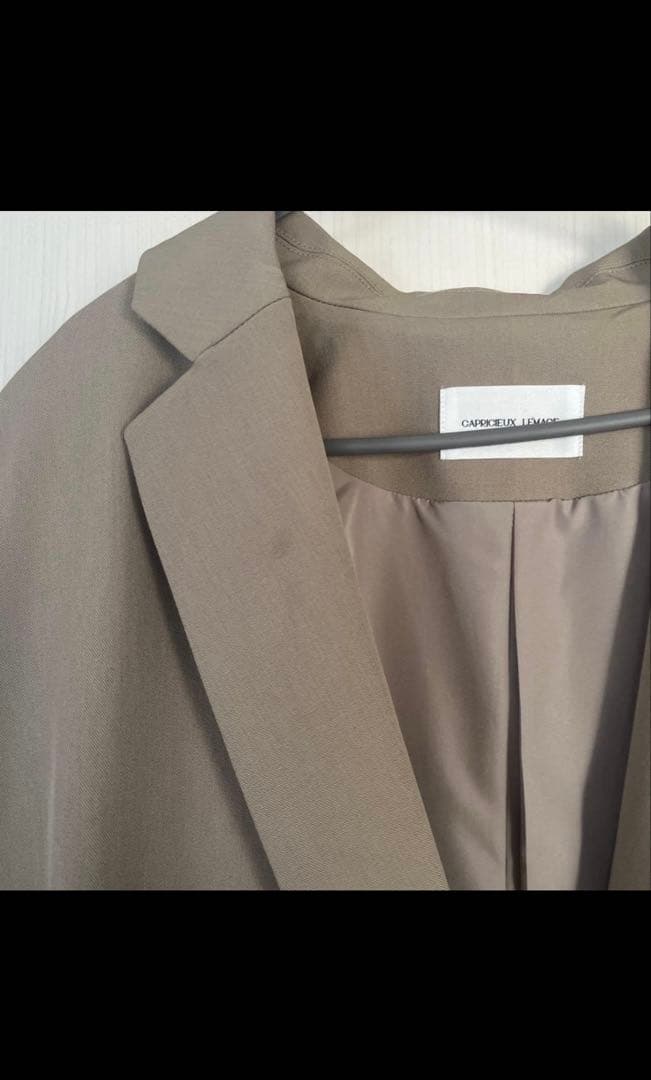 カプリシュレマージュ　Wテーラージャケット グレージュ　入学式　フォーマル