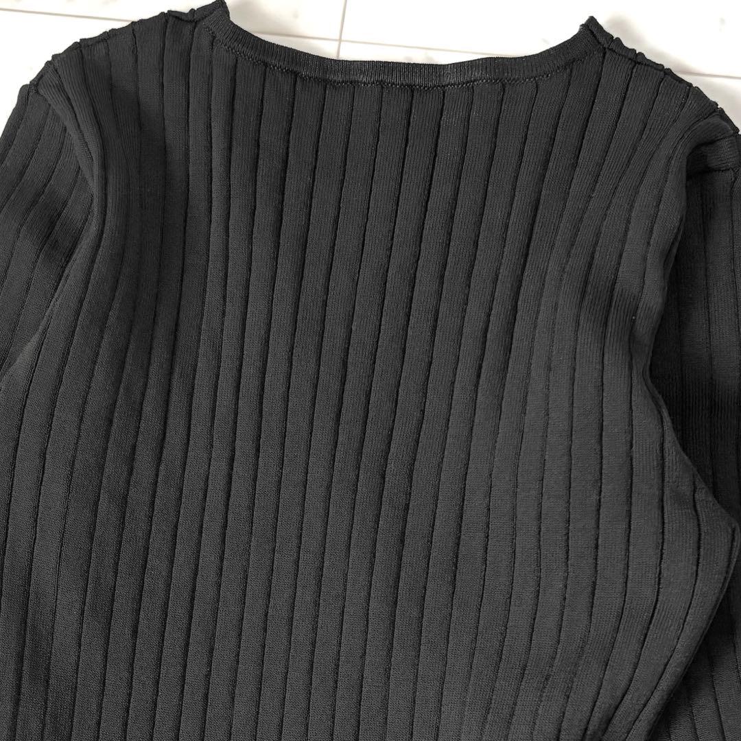 美品　クリーニング済✨ダイアグラム　配色プリーツカシュクールニットワンピース