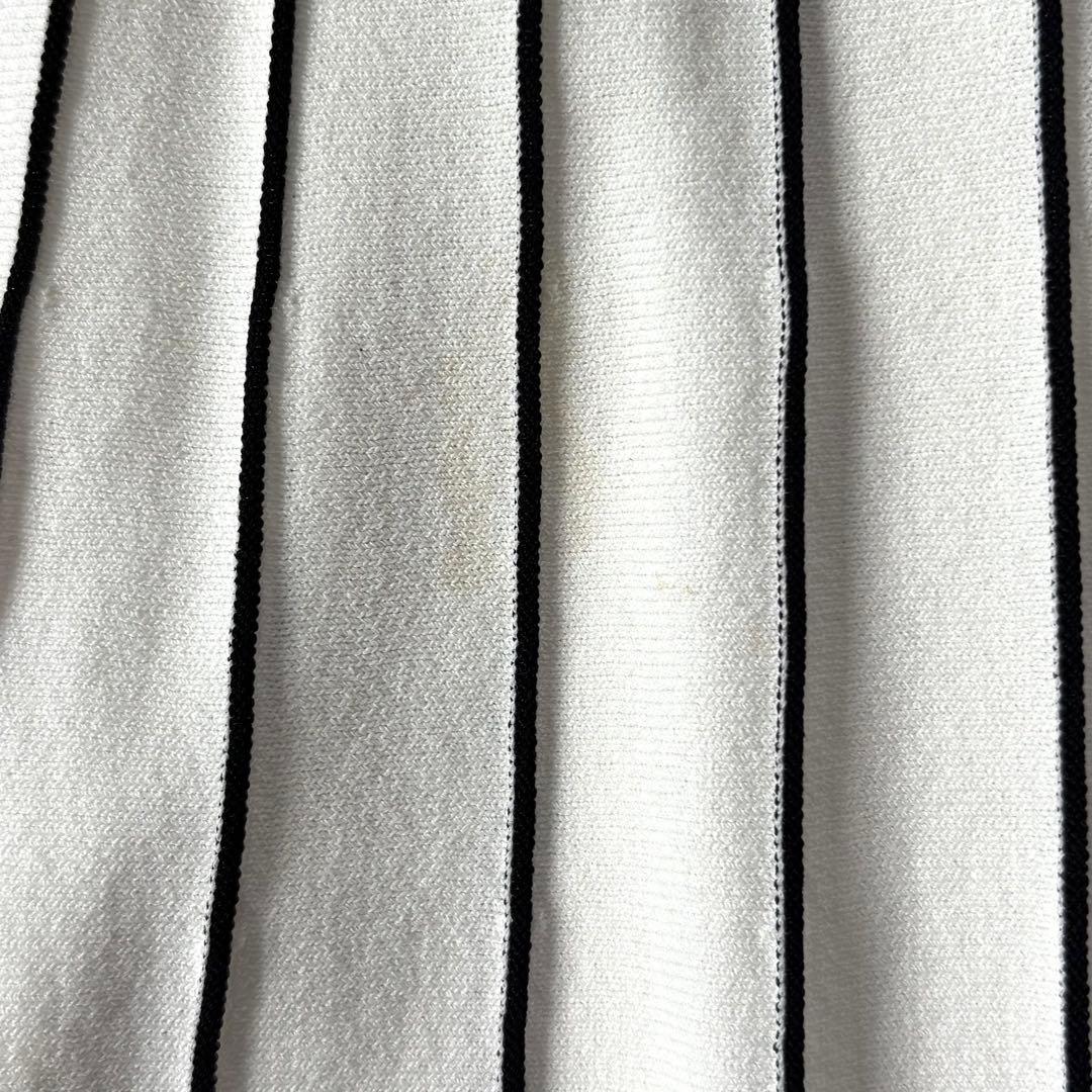 美品　クリーニング済✨ダイアグラム　配色プリーツカシュクールニットワンピース