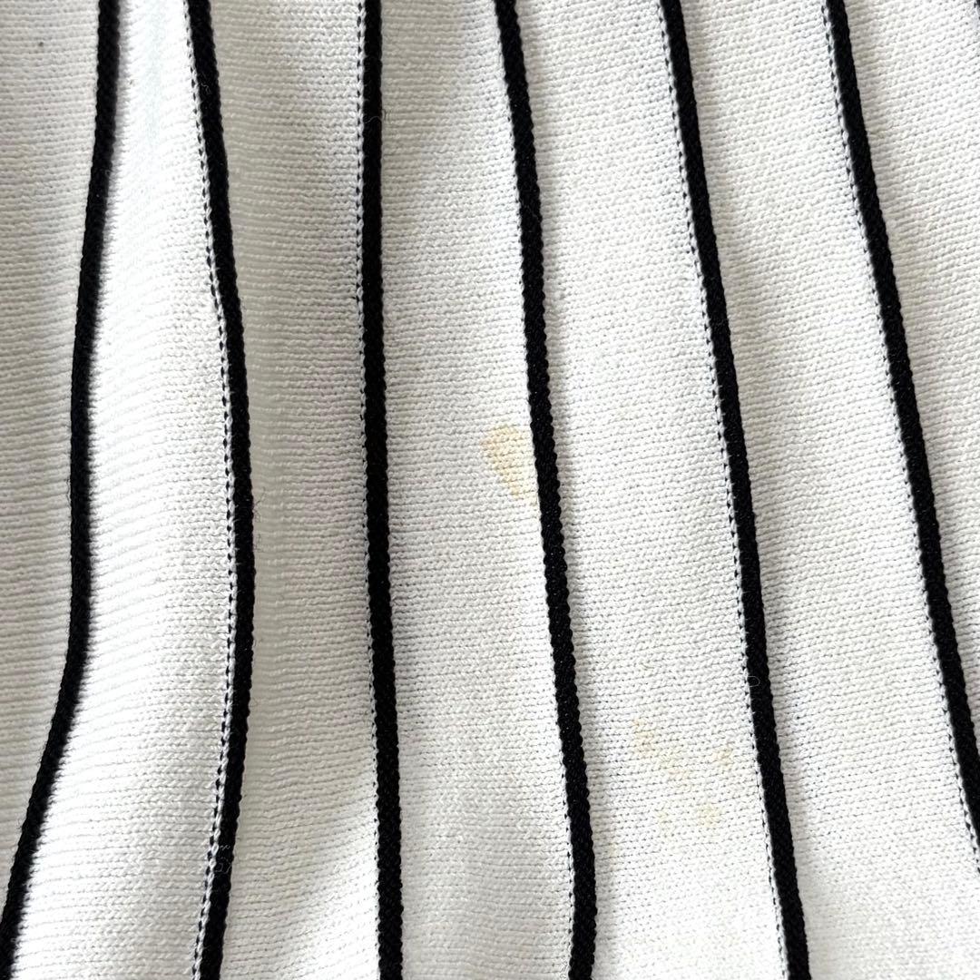 美品　クリーニング済✨ダイアグラム　配色プリーツカシュクールニットワンピース