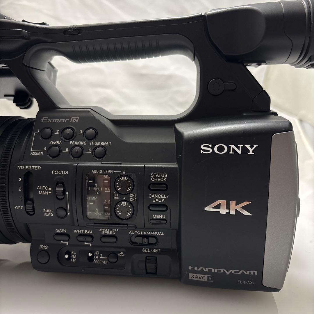 【美品】SONY FDR-AX1 ハンディーカム4K ワイコン、マイク、ケース付