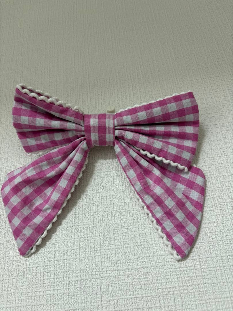 中国ロリータ♡ギンガムチェックジャンパースカート ボンネット、クリップ付