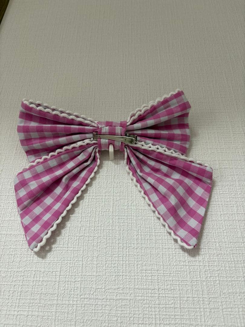 中国ロリータ♡ギンガムチェックジャンパースカート ボンネット、クリップ付