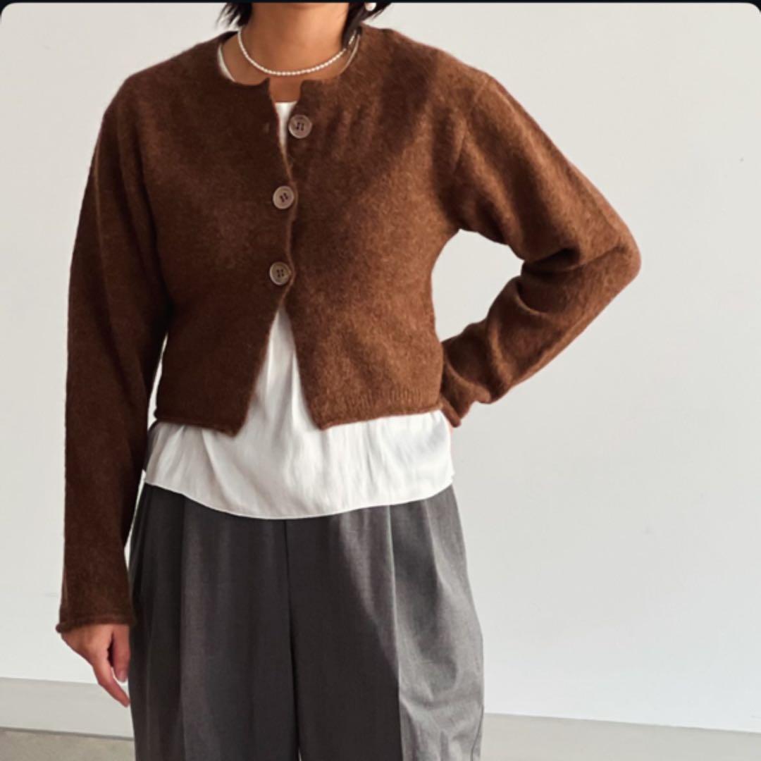 【新品未使用】GREED International ショートニットカーディガン