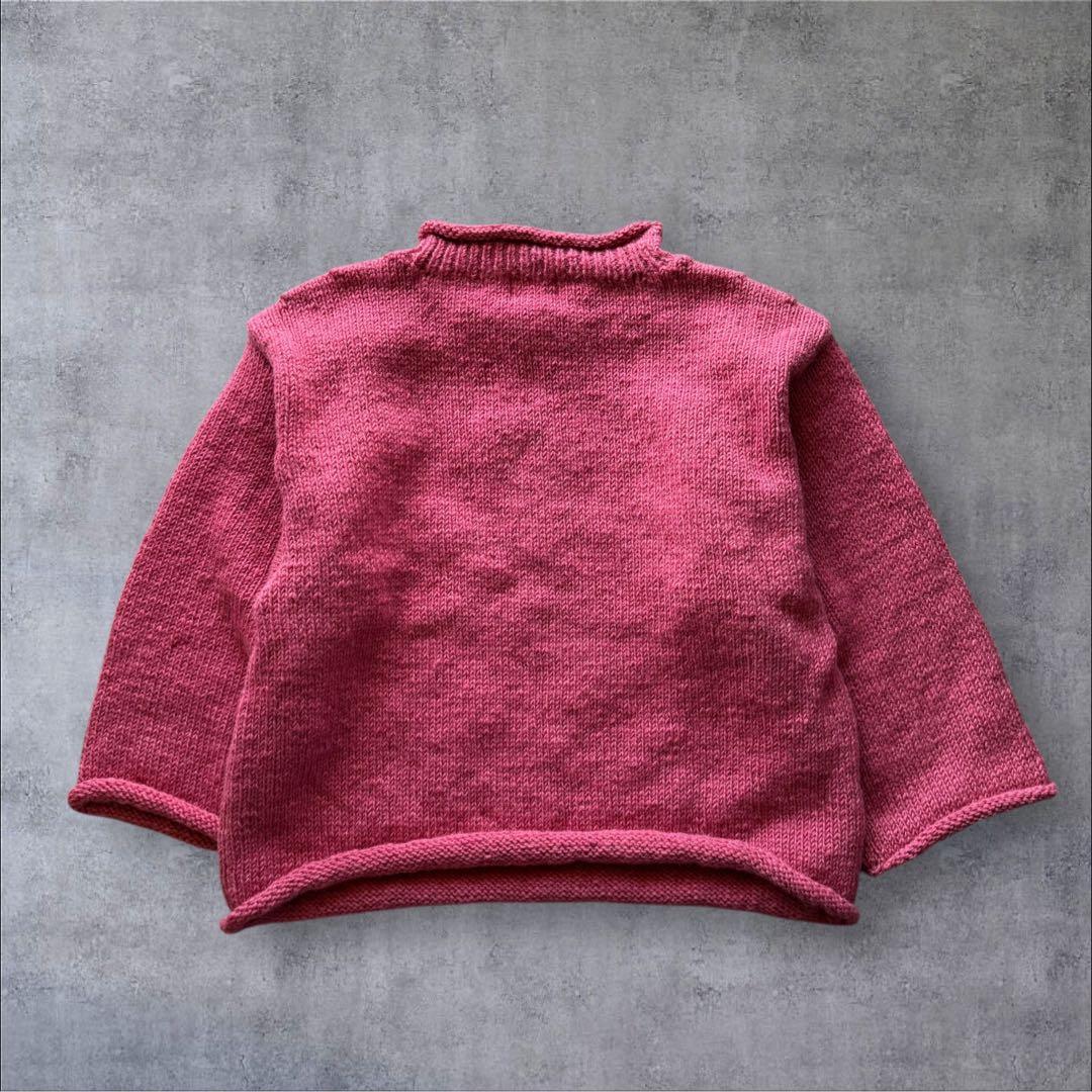 25AWマクマホンニッティングミルズ フラワー　花柄　クルーネックニット