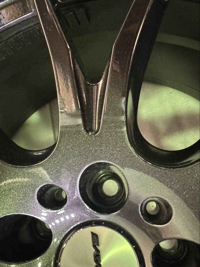 送料込み20インチ ブラック スポークホイールセット Rays ロックナット付き