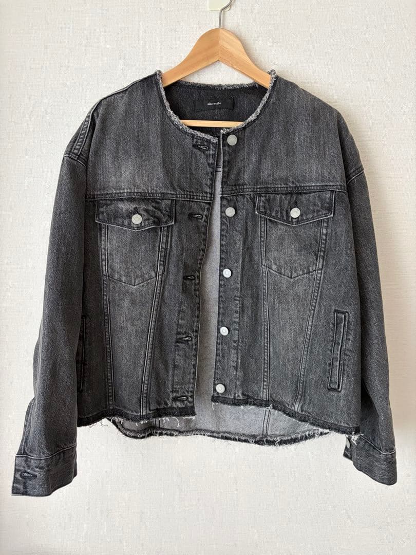 allureville （アルアバイル）デニムブルゾン　ブラック