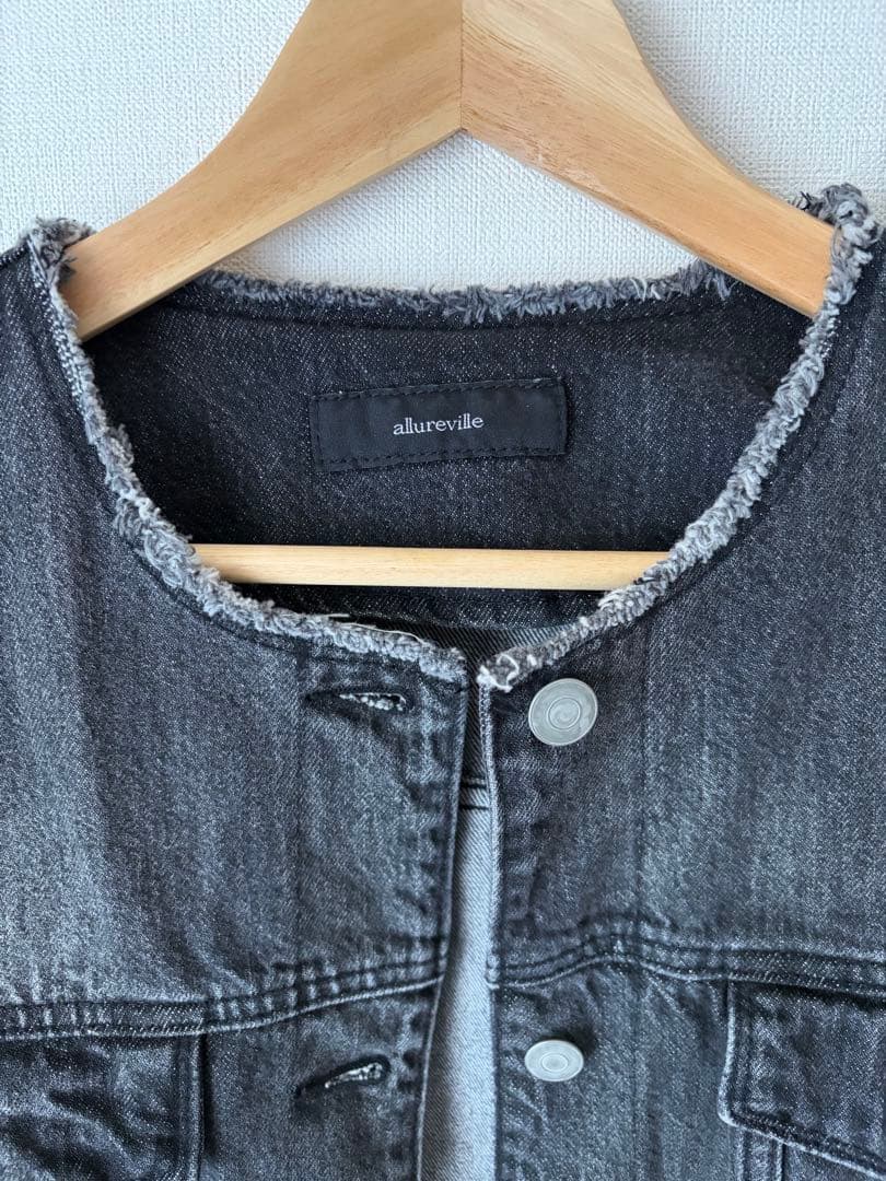 allureville （アルアバイル）デニムブルゾン　ブラック