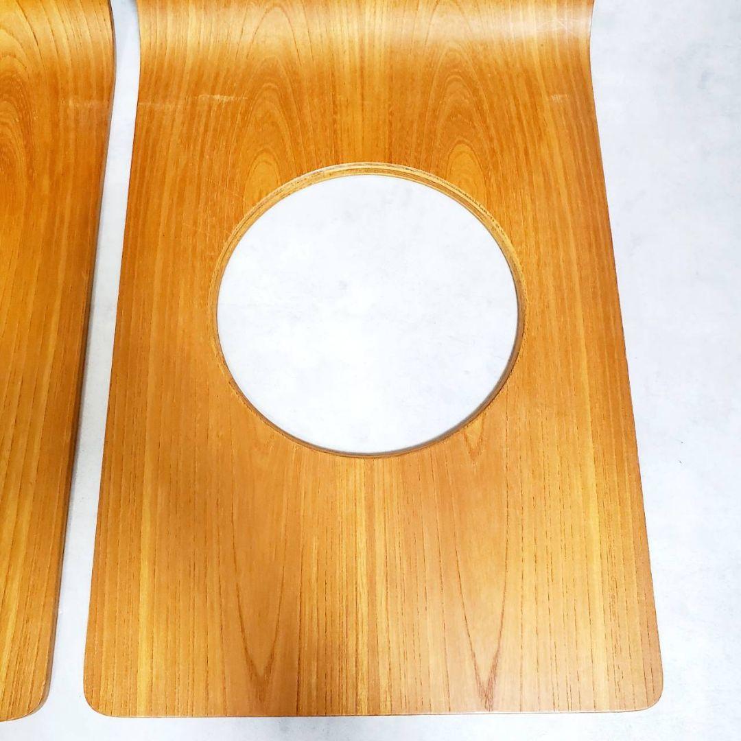 Tendo 天童木工 藤森健次 デザイン 座椅子 欅 曲木 和モダン 2脚セット