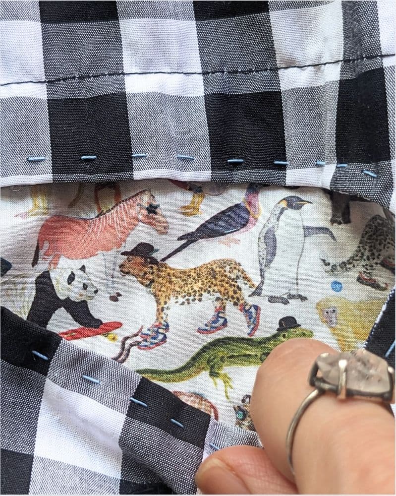 【リバティポケット】バルーンキュロット ギンガムチェック ゆったり ハンドメイド